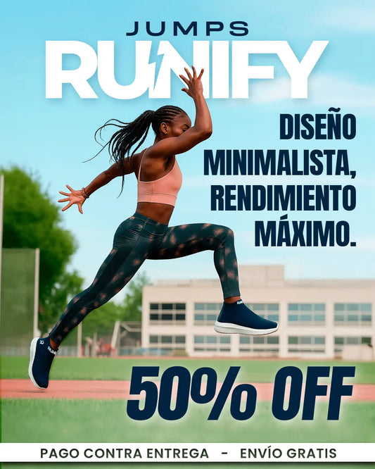 Héroe: Tenis RUNIFY Jump Originales negros con ajuste tipo calcetín

Banner precio: Oferta 2 pares de tenis RUNIFY Jump por $159.900

Colores: RUNIFY Jump en gris, rosa y negro