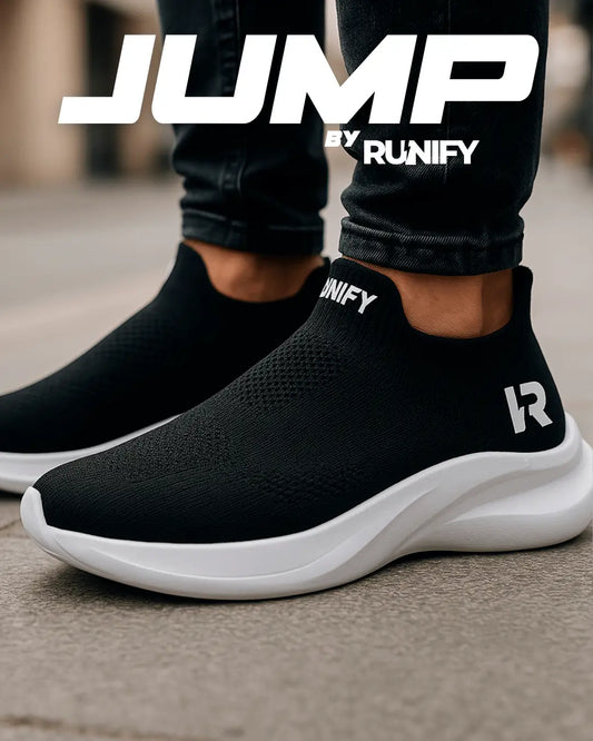 Héroe: Tenis RUNIFY Jump Originales negros con ajuste tipo calcetín
Banner precio: Oferta 2 pares de tenis RUNIFY Jump por $159.900
Colores: RUNIFY Jump en gris, rosa y negro